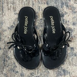 NEW Petite Jolie Glossy Black Sandals